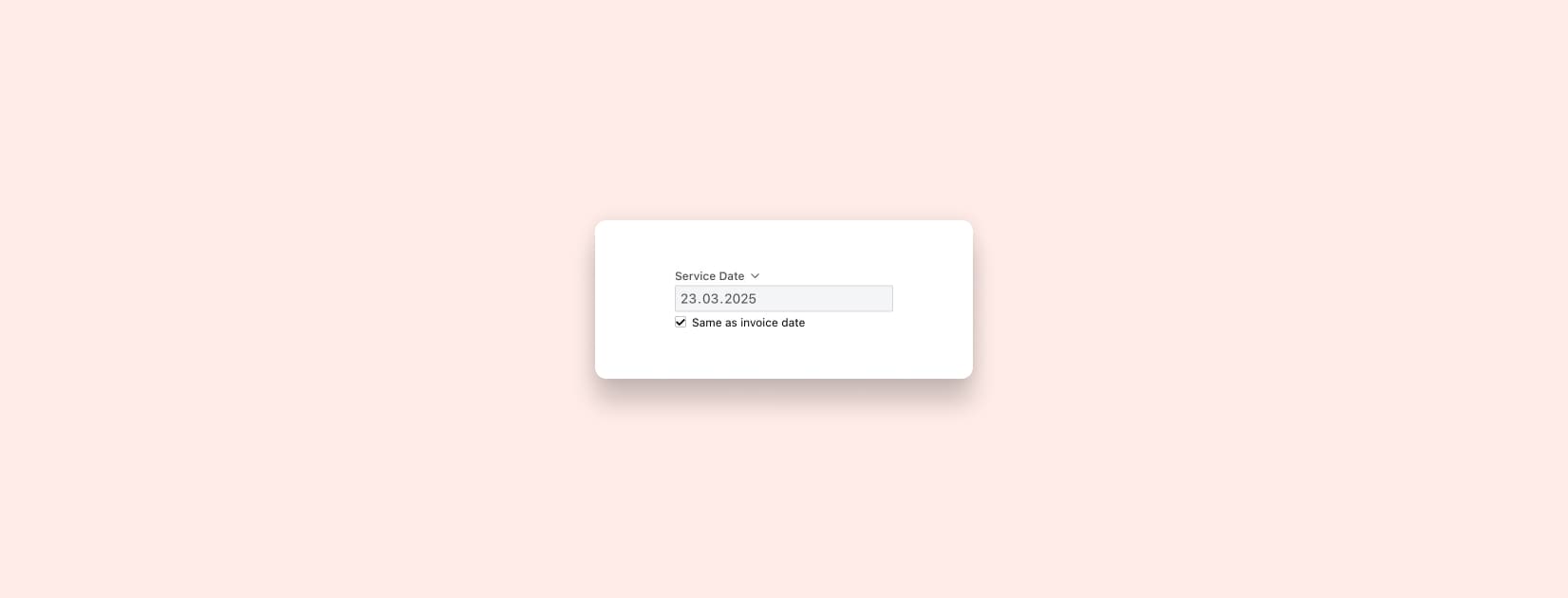 Create an invoice with a delivery or service date in Cakedesk.