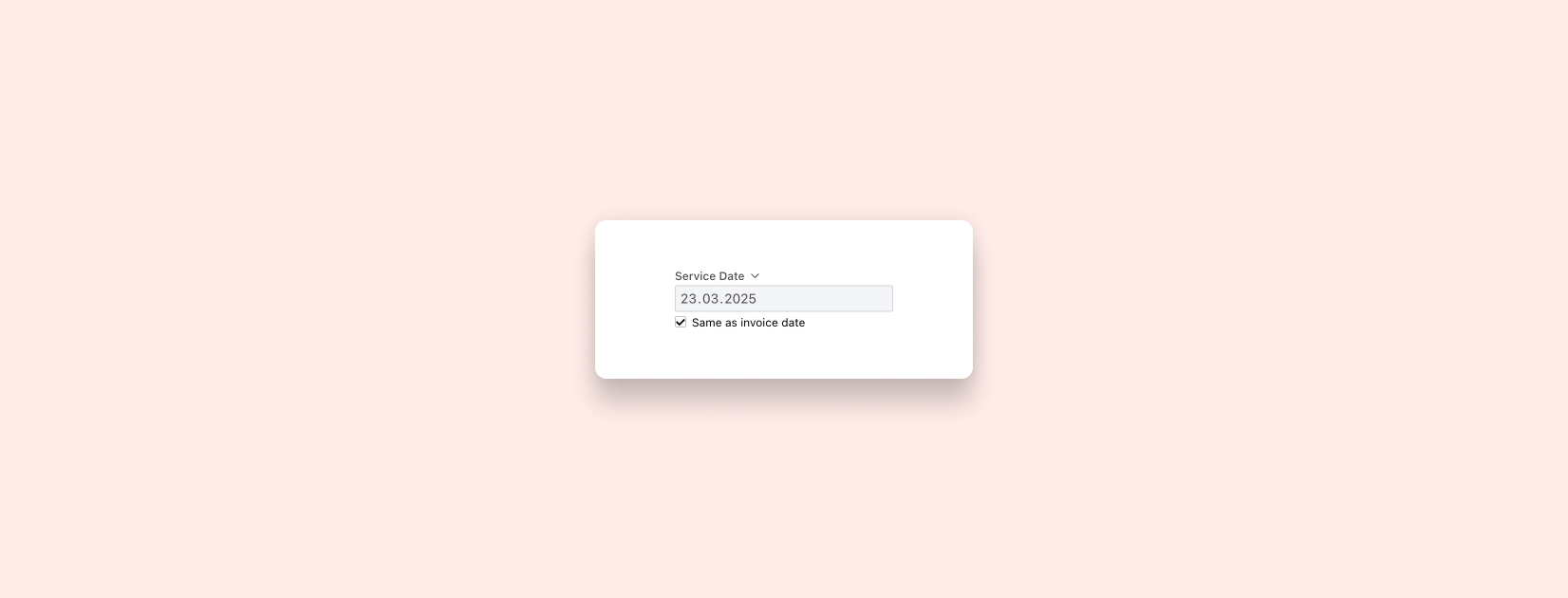 Create an invoice with a delivery or service date in Cakedesk.
