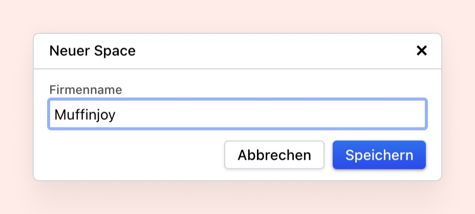 Einen neuen Space in Cakedesk erstellen